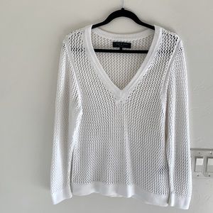 Rag and Bone white crochet sweater.